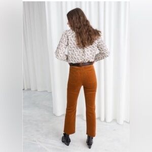 & Other Stories Pants Womens 2 Flare Corduroy Stretch Paris Atelier Kick Flare